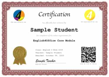 Sample Certificate